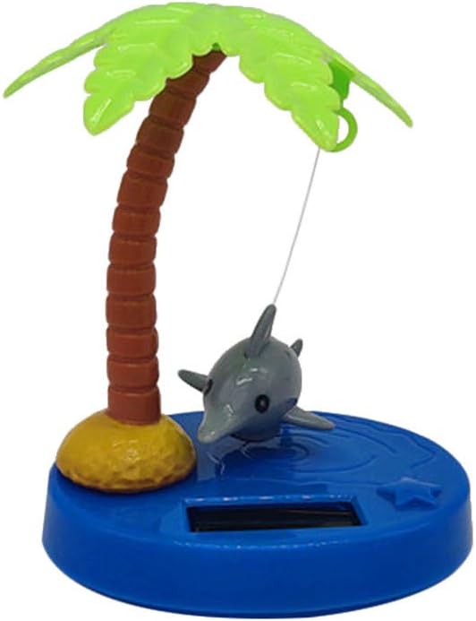 CHSHU Solar Powered Dancing Small Fire Dragon Toy Animal Solar Powered Dancing Dolls Swinging Animated Bobble Dancer Car Decor Desktop Figurines Car Dashboard Office Desk Home Decor Solar Toy (E)
