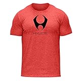 stacked tri-blend crew - vintage red/stealth black - LG