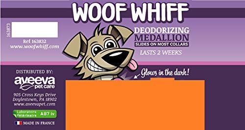 Woof Whiff Apricot Scent Medallion for Small Dogs (Glows In The Dark)