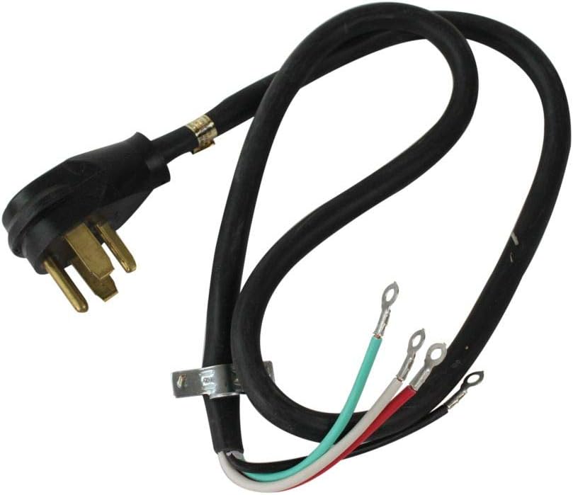 Appliance Pros Dryer Power Cord Compatible with Whirlpool PT400L, Black