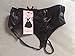 Women's Butter Fly Leatherette Open Crotch G String T Back Sexy Panties,Black,US(14W-16W) 1XL