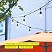 Brightech Ambience Pro LED String Lights - 48 Ft Commercial Grade Patio Lights Outdoor Waterproof - Heavy Duty Porch String Lights for Backyard, Christmas - Dimmable Vintage Edison 1W 15 Bulbs,