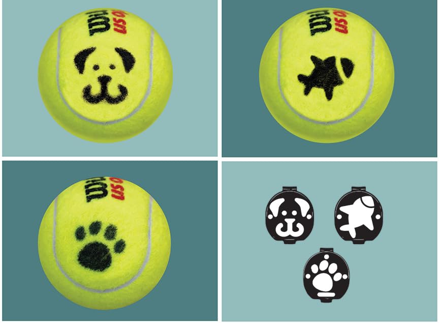 BallTrace Green Tennis Ball Marker | Personalise Tennis Balls & Padel Balls with Fun Emoji & Symbols As seen at events & tournaments in Europe & USA. (Animal Nature)