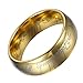 GER 8mm Gold Lord of Rings Men Women Tungsten Ring Wedding Band High Polished Promise Rings Comfort Fit