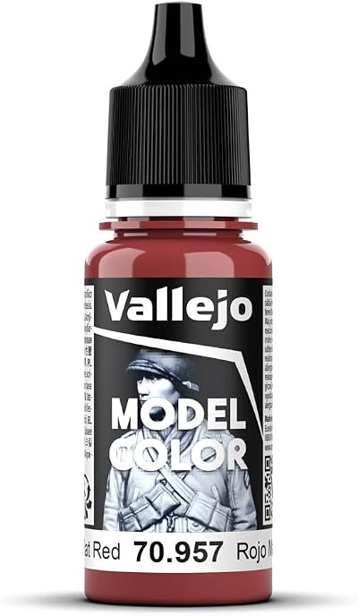 Vallejo Model Color Flat Red 18 ml Self-Leveling Acrylic Paint