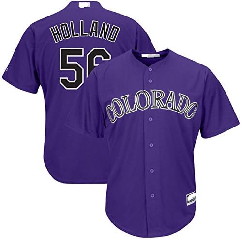 Fstylers Men's Rockies Holland Alternate Purple Replica Baseball Jersey (XXXXL)