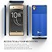 Xperia XA1 Ultra Case with [Full Cover Tempered Glass Screen Protector], NageBee [Brushed] Heavy Duty Defender Dual Layer Protector Case for Sony Xperia XA1 Ultra (Blue)