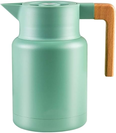 Amazon サーモス保冷バック サーモス ステンレスポット サーモス ステンレスポット 食品グレードのステンレス保温コーヒーポットステンレス鋼のコーヒーサーマルカラフ熱真空カラフ24時間加熱保持1 3リットル Bpaフリー コーヒー牛乳 お茶 Color Green 保温卓上