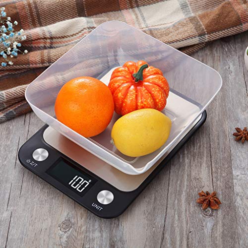 JDgoods Digital Kitchen Multifunction Food Scale, Balance Slim Stainless Steel Electronic Scales with Large Back-lit LCD Display for Baking & Cooking (5KG) - Thumbnail 3