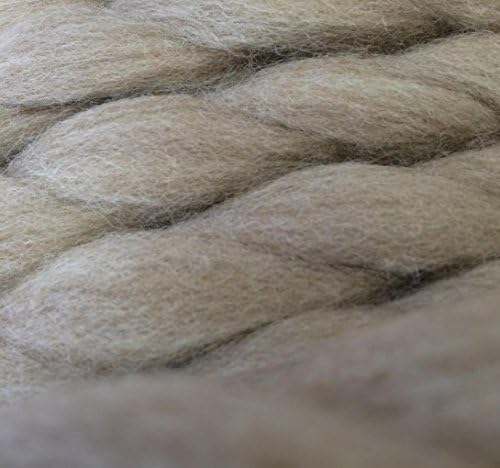 1lb Pound Natural White Wool Combed Top/Roving Fiber for Felting, Spinning Made in USA