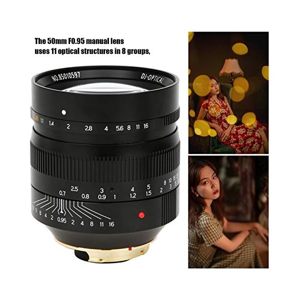 Plyisty 50 mm F0,95 Full Fame Manuelles Objektiv mit großer Blende für spiegelloses Leica M-Mount-Kamera-Porträt mit… – Bild 4
