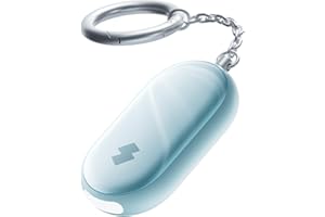 SwitchBot 130 dB Personal Safety Alarm for Women with Extra-Loud Siren & Strobe Light, Waterproof Self-Defense Keychain with Positioning & Notification for Women, College Girls, and Kids (Blue)