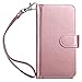 ULAK iPhone 6s Case, iPhone 6 Case, 6s Wallet Case, Wallet iPhone 6S Synthetic Leather Case Folio 9 Card Multi-Slots Flip for Women for Apple iPhone 6s/6 4.7 Inch (Rose Gold)