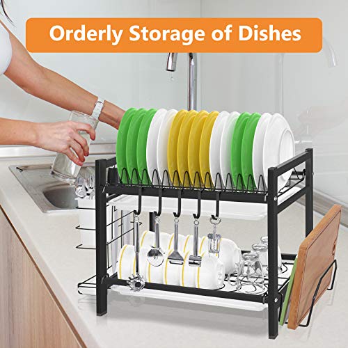 Dish Drying Rack with Drain Board ,Tsmine Kitchen Drying Rack Dish