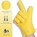 Zestkit Heat Resistant Gloves Silicone BBQ Grill with Wrist Protection, Oven Mitts for Grilling, Waterproof