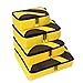 4 Set Packing Cubes,Travel Luggage Packing Organizers with Laundry Bag (Yellow)