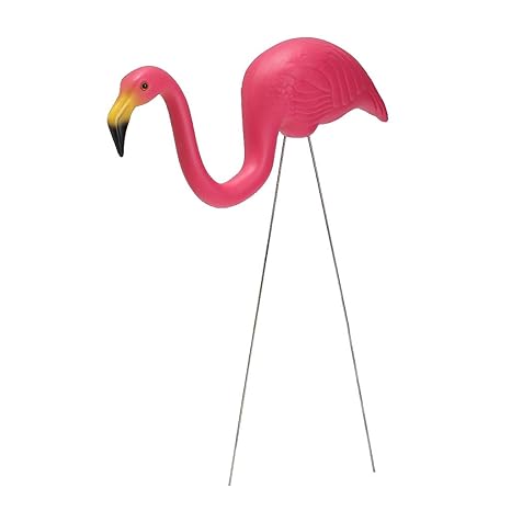 Generic Lovely Plastic Flamingo Lawn Figurine Garden Party Grassland Ornament Art Decor DIY - pink looking down, Pink Looking Down