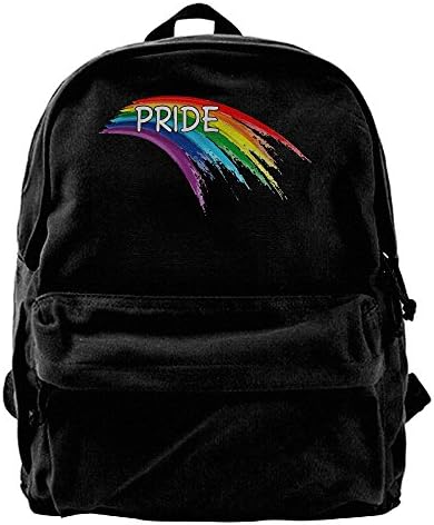 Rainbow Pride Unisex Classic Canvas Backpack Rucksack Daypack Travel Bag Hiking Bag