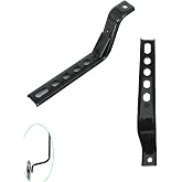 YehVeh 2 Pack Training Wheels Mounting Bracket Replacement Universal Heavy Duty Adjustable Metal Side Support for Bike Training Wheels 12-20 Inch Children's Bicycle Stabiliser Trainer Flash Mute Wheel