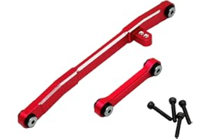 GTHELE Aluminum Steering Rod Tie Links for AXIAL SCX24 Deadbolt C10 Jeep JLU Gladiator Bronco Upgrades 1/24 RC Crawler Car(Red)