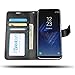 AMOVO Galaxy S8 Plus Case, Samsung S8 Plus Wallet Case [Detachable Wallet Folio] [2 in 1] [Premium Vegan Leather] Samsung S8 Plus Case Leather with Gift Package (Black)