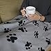 Evelots Fleece Pet Blanket, Charcoal/Black, 60x40