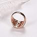 White Diamond Accent Dome Ring - Cluster Cubic Zirconia Paved Statement Wide Bands Size 5-11 (Rose Gold, 11.)