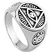 Jude Jewelers Stainless Steel All Seeing Eye of God Ring