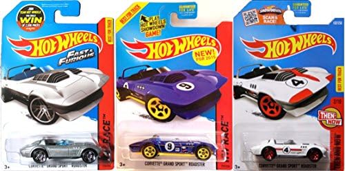 FAST & FURIOUS Hot Wheels set HW Race # 179 Corvette Grand Sport Roadster Convertible 2016 Then & Now Track Star in PROTECTIVE CASES