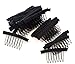 Pancy 32 Pcs Stainless Steel Wig Combs Convenient for Your Wig Caps DIY for Women Beauty (Black)