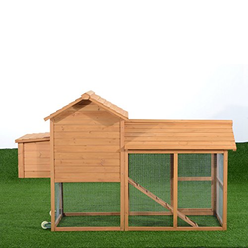 Pawhut Chicken Coop - Foter Pawhut Deluxe Portable Backyard Chicken Coop w/ Fenced Run ...