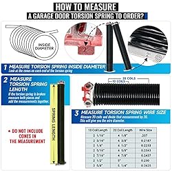 YoToolGDS Pair of 2" Garage Door Torsion Springs