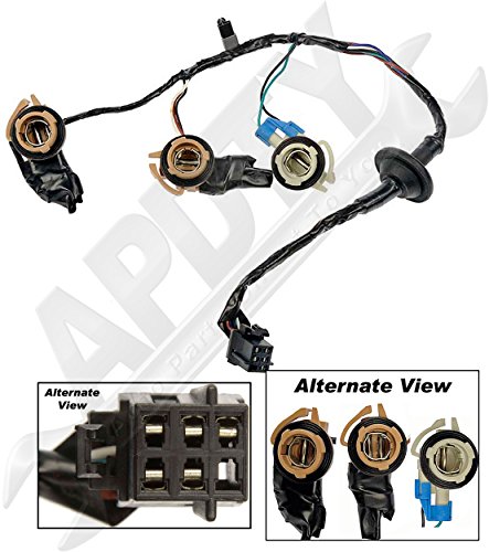 APDTY 034126 Tail Lamp Light Wiring Harness Bulb Connector Fits Rear Left or Right On 2000-2002 Chevrolet Express or GMC Savana 1500 2500 3500 Van (Replaces GM 16530144)