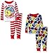Sesame Street Boys' 4-Piece Cotton Pajama Set, Multi, 18 Months