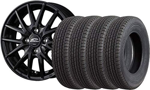 スタッドレスタイヤ ホイール 4本セット 12インチ ブリヂストン Bridgestone W300 145r12 6pr シュナイダーsq27 マルカ 12 4 0 J 4 100 0 Inset42 メタリックブラック 新品4本セット