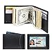 amelleon Men's RFID Blocking Leather Wallet - Front Pocket Bifold Wallet With USD Money Clip (Black)