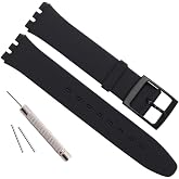 GreenOlive Ultra-thin Replacement Waterproof Silicone Rubber Watch Strap Watch Band for Swatch Skin Series