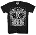 Spider-Man Iron Man Vitruvian Avengers Leonardo da Vinci Spiderman Ironman Superhero Tee Adult Mens Graphic T-shirt (Small, Iron Man on Black)