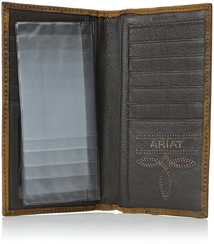 Ariat Ariat Shield Perforated Edge Rodeo Wallet Wallet Medium Distressed Brown One Size