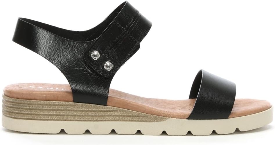 black low wedge sandals uk