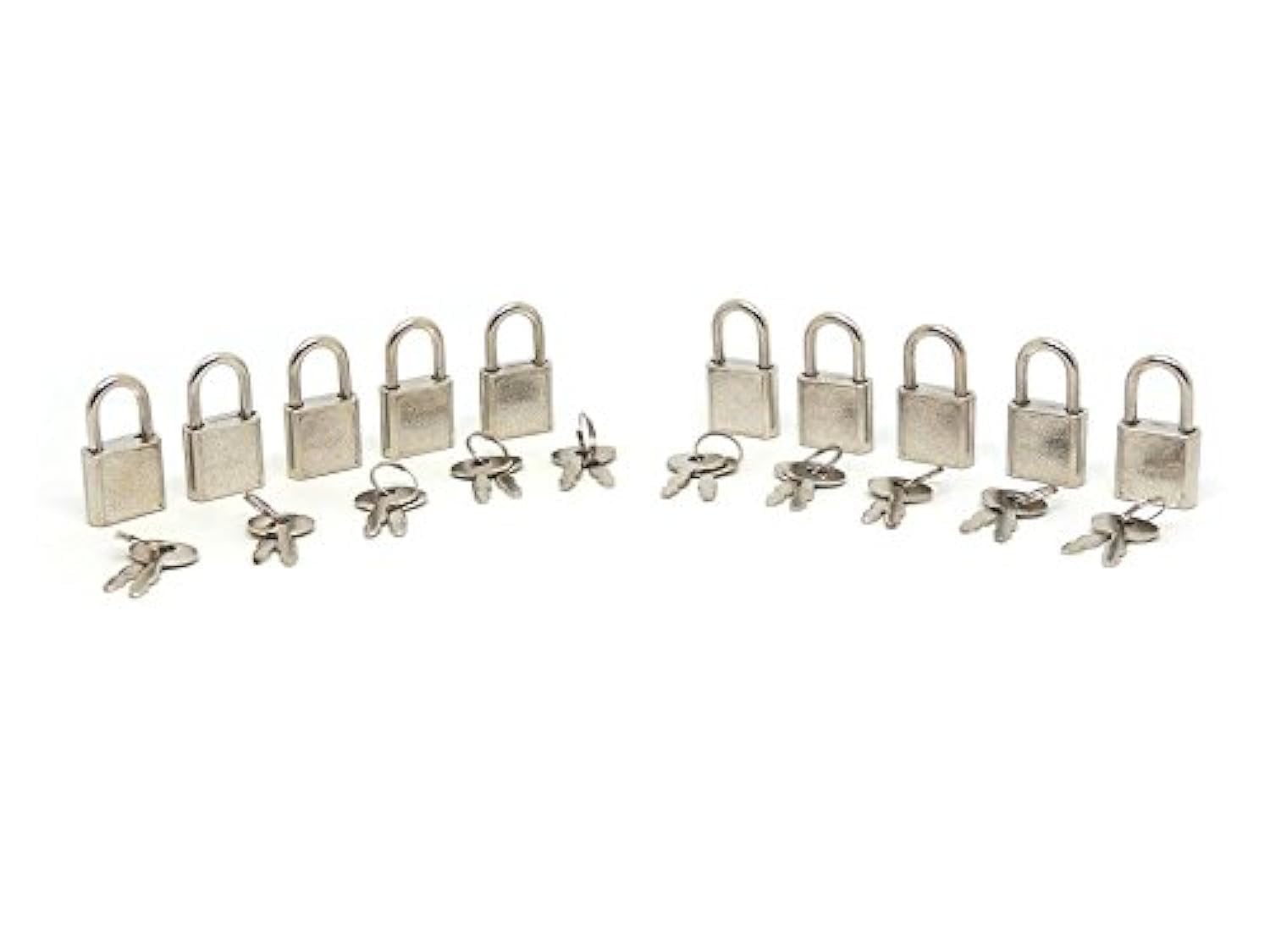 Source One Mini Padlocks with Keys - Pack of 10 - Small