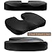 Coccyx Orthopedic Memory Foam Seat Cushion - Car Seat Office Chair Wheelchair Cushion - Posture Tailbone Coccyx Back Support - Black Memory Foam Seat