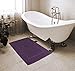 Utopia Towels Cotton Banded Rug, Bath Mats, Not a Bathroom Rug, 21 by 34 Inches, 100% Ring Spun Cotton, Highly Absorbent Shower Bathroom Floor Mat, Plum, 2 Pack