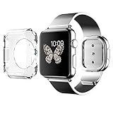 SUPTMAX Cover Case for Apple Watch 42mm [Series 1] Apple Watch 42mm Case TPU Flexible Soft Case Cover for Apple Watch 42mm (TPU Clear)