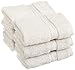 Superior Egyptian Cotton Pile Face Towel/Washcloth Set of 6, Ultra Soft Luxury Towels, Thick Plush Essentials, Absorbent Heavyweight, Guest Bath, Hotel, Spa, Home Bathroom, Shower Basics, Stone