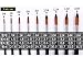 Grocery House Paintbrushes (9 Pack), Long Handle Round Brush Set 0-16#, Art Paint Brushes for Acrylic, Oil, Watercolors