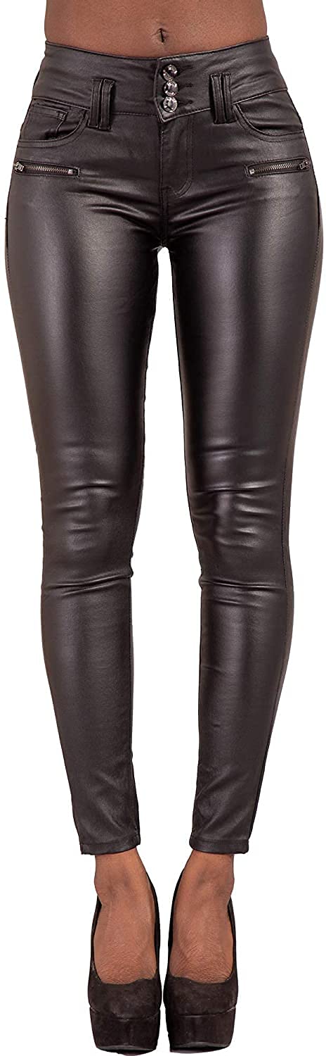 LustyChic PU Faux Leather Look Trousers 