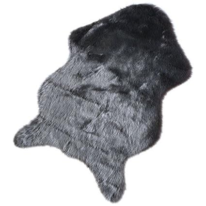 Faux Lammfell Schaffell Teppich Kunstfell in Super weich Lammfellimitat Teppich Longhair Fell Optik Nachahmung Wolle Bettvorl