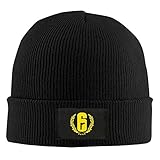 POP-Front Mens Womens Knit Beanie Hat Rainbow Six