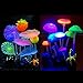 Aquarium Landscape Decoration, Fish Tank Simulation Coral Plant Decorations Glowing Silicone Accessories 2pack (Green)